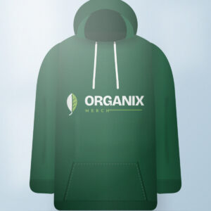 Rep The Leaf Hoodie in forest with Organix Merch logo